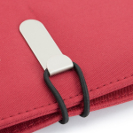Portefeuille microfibre douce avec feuilles lisses et des porte-cartes couleur rouge deuxième vue