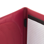 Portefeuille microfibre douce avec feuilles lisses et des porte-cartes couleur rouge troisième vue