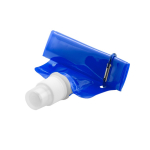 Bouteille en plastique pliable avec mousqueton 400ml Clip couleur bleu première vue