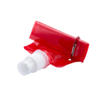 Bouteille en plastique pliable avec mousqueton 400ml Clip couleur rouge première vue