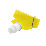 Bouteille en plastique pliable avec mousqueton 400ml Clip couleur jaune première vue