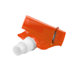 Bouteille en plastique pliable avec mousqueton 400ml Clip couleur orange première vue
