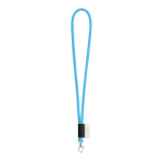 Cordon tubulaire étiquette imprimée livraison 5-7 jours Tube Classic couleur cyan