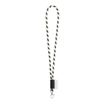 Lanyards tubulaires rayés couleur blanc