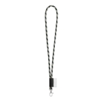Lanyards tubulaires rayés couleur gris