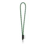 Lanyards tubulaires rayés couleur vert