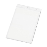 Identifiant vertical en plastique avec trous pour mousqueton 11x17 cm diverses couleurs