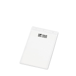Identifiant vertical en plastique avec trous pour mousqueton 11x17 cm avec zone d'impression