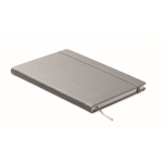 Carnet avec papier recyclé et couverture PU A5 rayées Notes Reciclo couleur gris