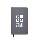 Carnet écologique personnalisé avec des graines A5 pages lignées Grow couleur bleu vue avec zone d'impression