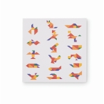 Puzzle tangram en bois de différentes couleurs à personnaliser Shape couleur bois sixième vue