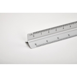 Règle de forme triangulaire d'architecte en aluminium 30 cm Architect couleur argenté mat troisième vue photographique