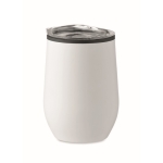 Verre en acier inoxydable à double paroi avec couvercle 350ml Colors couleur blanc deuxième vue