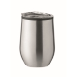 Verre en acier inoxydable à double paroi avec couvercle 350ml Colors couleur argenté mat deuxième vue