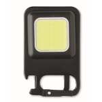 Mini lampe de poche COB rechargeable avec mousqueton personnalisé Clip couleur noir deuxième vue