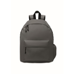 Sac à dos enfant personnalisé en polyester simple et coloré Student couleur gris foncé deuxième vue