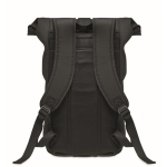 Sac à dos rolltop de haute qualité 340 g/m2 idéal pour excursion Roll couleur noir troisième vue