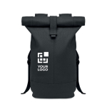 Sac à dos rolltop de haute qualité 340 g/m2 idéal pour excursion Roll vue avec zone d'impression