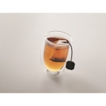 Sachet pour thé en silicone réutilisable avec base pour merchandising couleur noir cinquième vue photographique