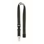 Tour de cou coton de 20 mm avec boucle et fermeture Conscious Cotton couleur noir deuxième vue
