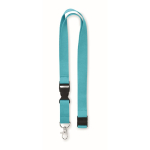 Tour de cou coton de 20 mm avec boucle et fermeture Conscious Cotton couleur turquoise deuxième vue