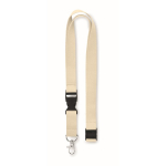 Tour de cou coton de 20 mm avec boucle et fermeture Conscious Cotton couleur beige deuxième vue