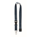 Tour de cou coton de 20 mm avec boucle et fermeture Conscious Cotton couleur bleu marine deuxième vue