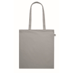 Tote bag publicitaire bio coloré à poignées longues 180 g/m2 EcoCotton couleur gris deuxième vue