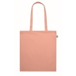 Tote bag publicitaire bio coloré à poignées longues 180 g/m2 EcoCotton couleur orange deuxième vue