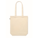 Sac toile biologique à poignées longues et soufflet 270 g/m2 EcoStrong couleur beige cinquième vue