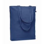 Sac en toile biologique colorée 270 g/m2 Eco Strong Colors couleur bleu