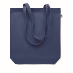 Sac en toile biologique colorée 270 g/m2 Eco Strong Colors couleur bleu troisième vue