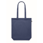 Sac en toile biologique colorée 270 g/m2 Eco Strong Colors couleur bleu quatrième vue