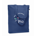 Sac en toile biologique colorée 270 g/m2 Eco Strong Colors couleur bleu vue principale