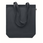 Sac en toile biologique colorée 270 g/m2 Eco Strong Colors couleur bleu marine troisième vue