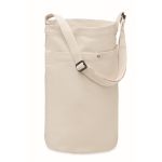 Sac en toile personnalisé à bandoulière réglable 270 g/m2 Pocket couleur beige