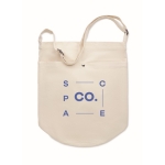 Sac en toile personnalisé à bandoulière réglable 270 g/m2 Pocket couleur beige deuxième vue principale