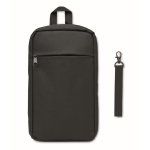 Sac bandoulière matelassé en polyester RPET, poignée et sangle Handy couleur noir troisième vue