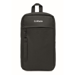 Sac bandoulière matelassé en polyester RPET, poignée et sangle Handy couleur noir quatrième vue principale