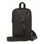 Sac bandoulière matelassé en polyester RPET, poignée et sangle Handy couleur noir cinquième vue