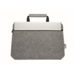 Sacoche en feutre pour ordinateur 15'' avec poche intérieure RPET Felt couleur gris troisième vue