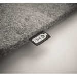 Sacoche en feutre pour ordinateur 15'' avec poche intérieure RPET Felt couleur gris cinquième vue photographique