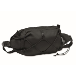 Sac banane avec poche et sangle réglable en polyester RPET Strap couleur noir