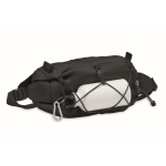 Sac banane avec poche et sangle réglable en polyester RPET Strap couleur noir deuxième vue
