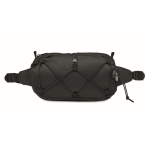 Sac banane avec poche et sangle réglable en polyester RPET Strap couleur noir troisième vue