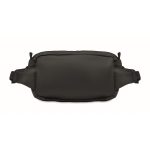 Sac banane avec poche et sangle réglable en polyester RPET Strap couleur noir quatrième vue