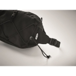 Sac banane avec poche et sangle réglable en polyester RPET Strap couleur noir vue photographique