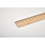 Règle à personnaliser en bambou avec centimètres et pouces 30cm couleur bois troisième vue photographique