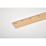 Règle à personnaliser en bambou avec centimètres et pouces 30cm couleur bois quatrième vue photographique