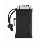 Couverture d'urgence avec logo pliée dans un sac 130x210 cm Help couleur noir deuxième vue